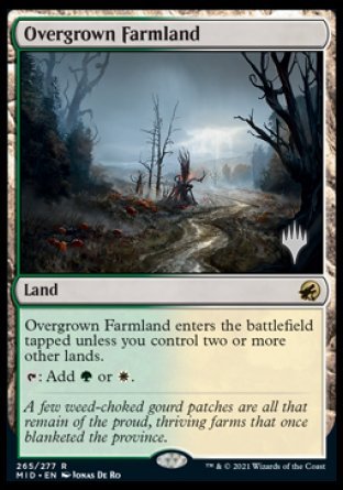 Overgrown Farmland (Promo Pack) [Innistrad: Midnight Hunt Promos] Foil