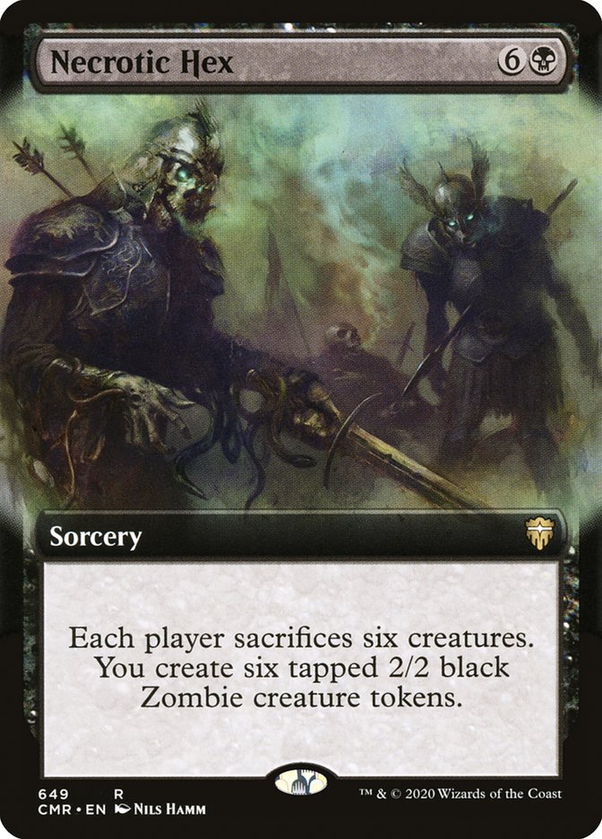 Necrotic Hex (Extended Art) [Commander Legends] Foil