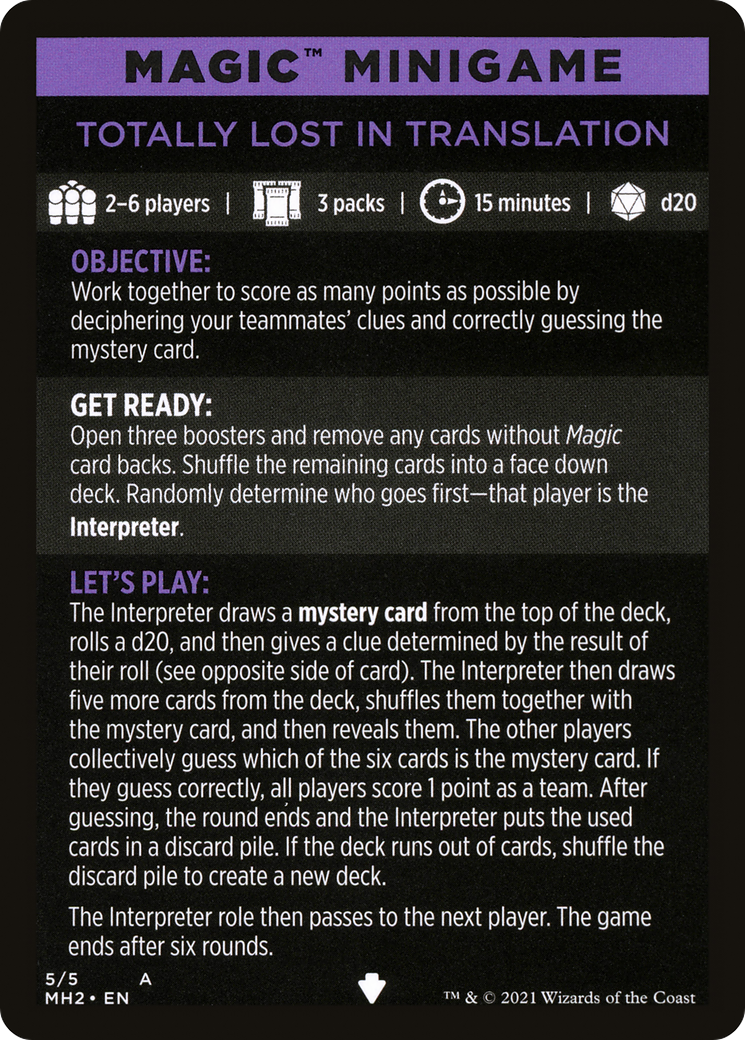 Totally Lost in Translation // Totally Lost in Translation (cont'd)  [Modern Horizons 2 Minigames] Foil