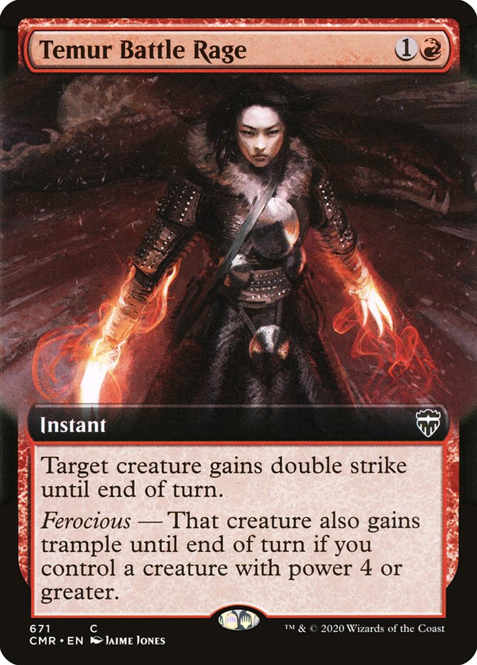 Temur Battle Rage (Extended Art) [Commander Legends] Foil