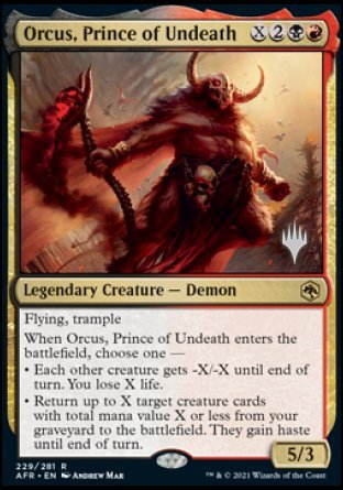 Orcus, Prince of Undeath (Promo Pack) [Dungeons & Dragons: Adventures in the Forgotten Realms Promos] Foil