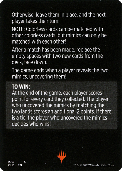 Mimic Match // Mimic Match (cont'd)  [Commander Legends: Battle for Baldur's Gate Minigames]