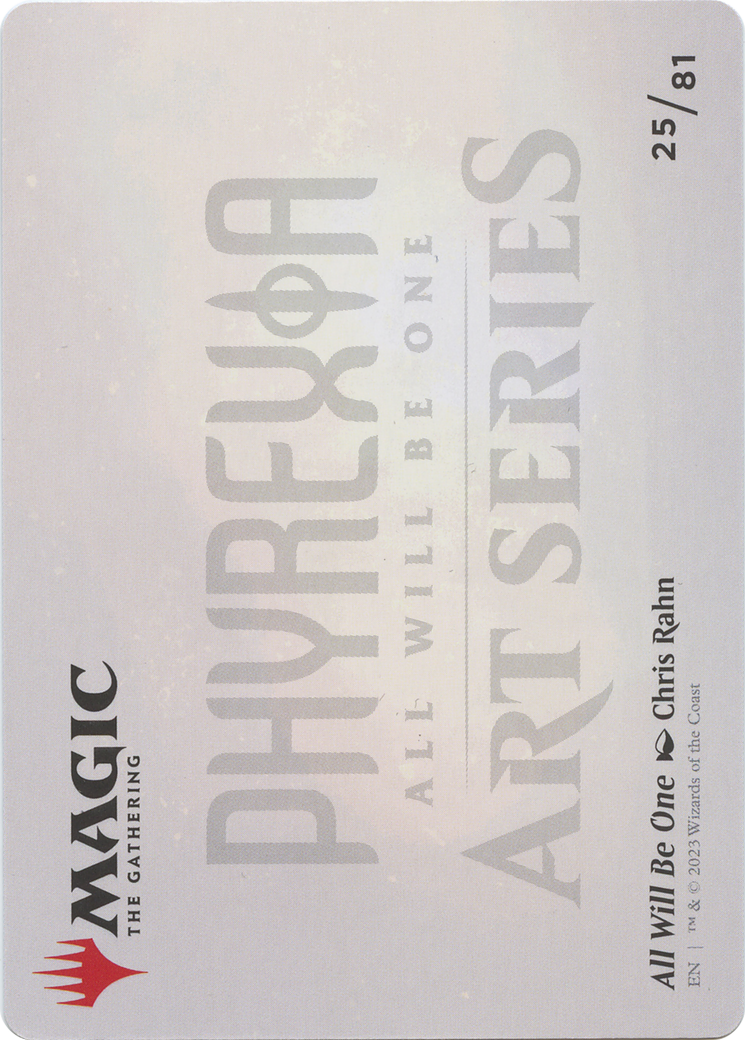 All Will Be One // All Will Be One  [Phyrexia: All Will Be One Art Series] (Borderless) Foil
