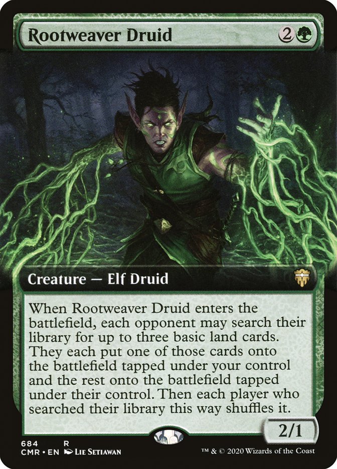 Rootweaver Druid (Extended Art) [Commander Legends] Foil