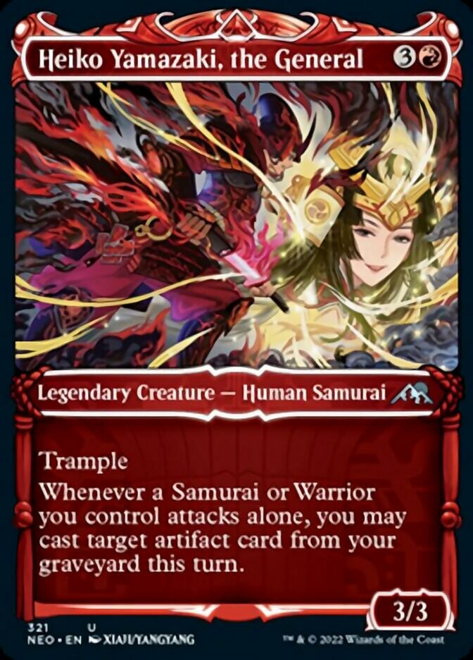 Heiko Yamazaki, the General (Showcase Samurai) [Kamigawa: Neon Dynasty] Foil -1
