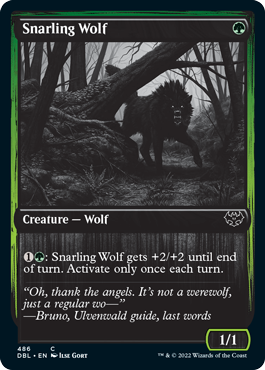Snarling Wolf (486) [Innistrad: Double Feature] Foil