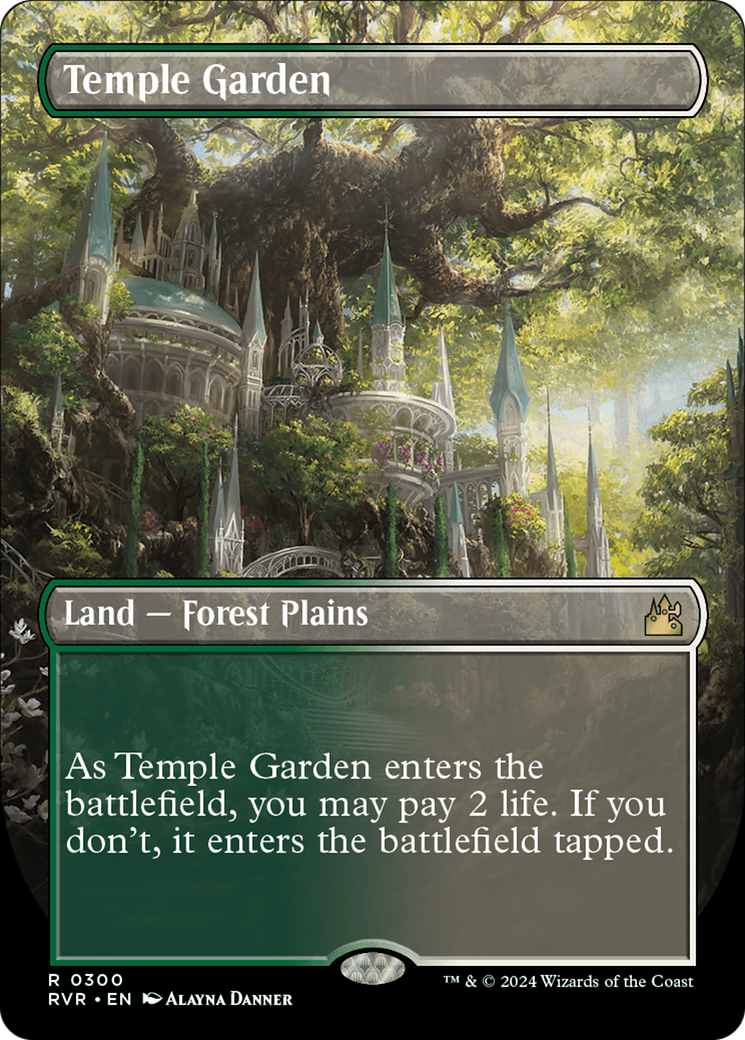 Temple Garden (Borderless) [Ravnica Remastered] Foil