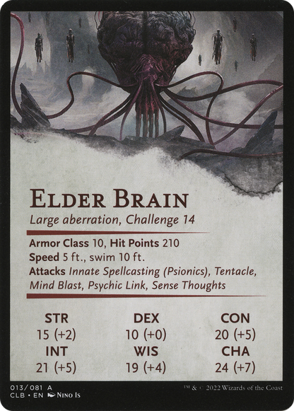 Elder Brain // Elder Brain  [Battle for Baldur's Gate Art Series] (Borderless) Foil