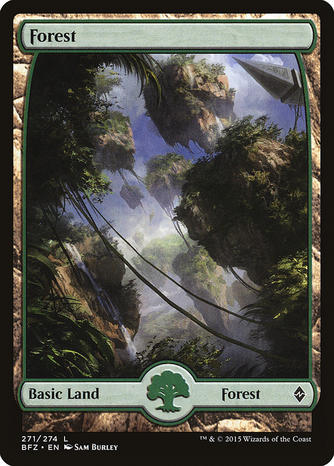 Forest (271) (Full Art) [Battle for Zendikar] Foil