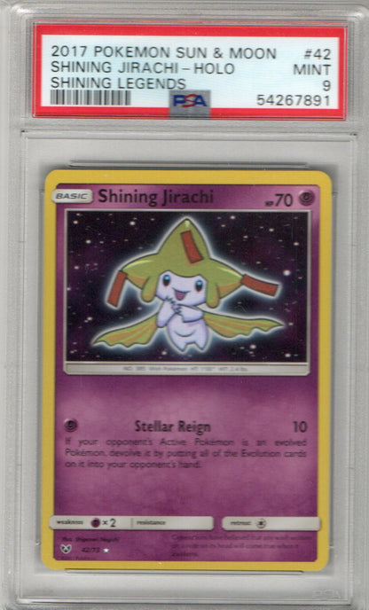 Shining Jirachi Holo Shining Legends #42 PSA 9
