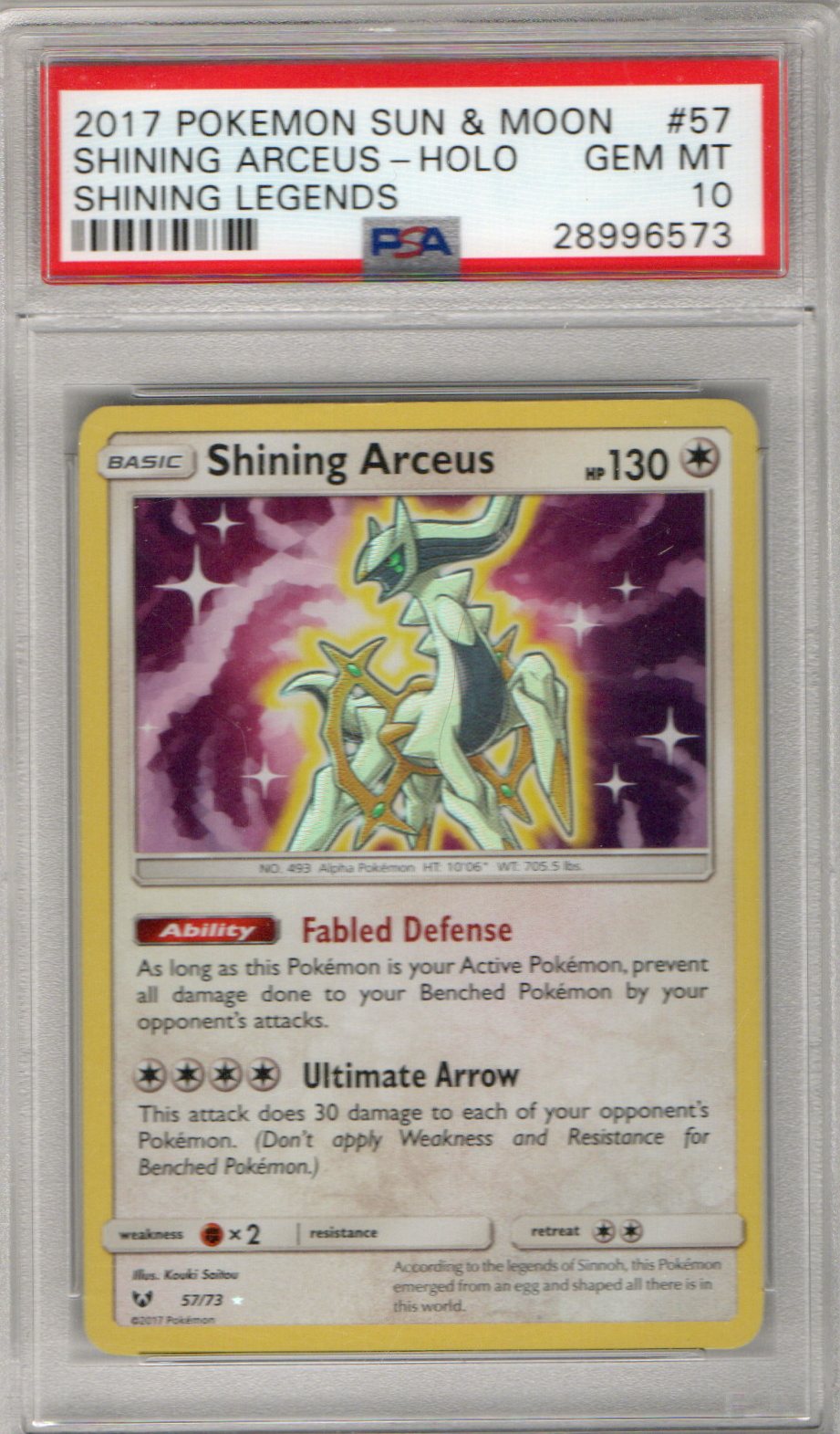 Shining Arceus Shining Legends #57 PSA 10