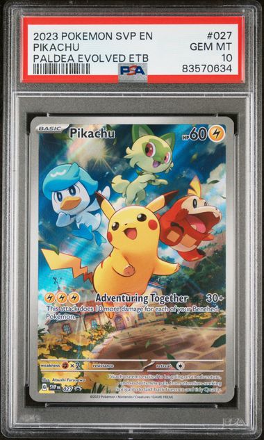 Pikachu Paldea Evolved Elite Trainer Box #027 PSA 10