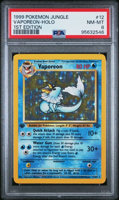 Vaporeon Jungle 1st Edition #12 PSA 8