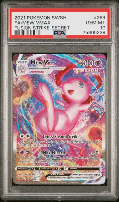 Mew VMAX #269 Fusion Strike-Secret PSA 10