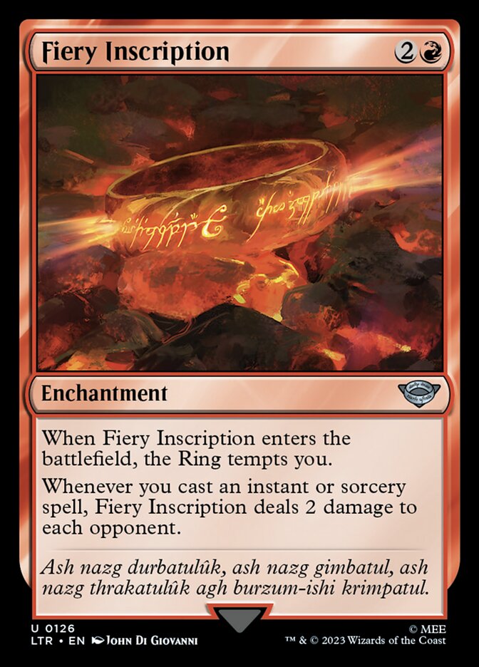 Fiery Inscription [The Lord of the Rings: Tales of Middle-Earth] Foil