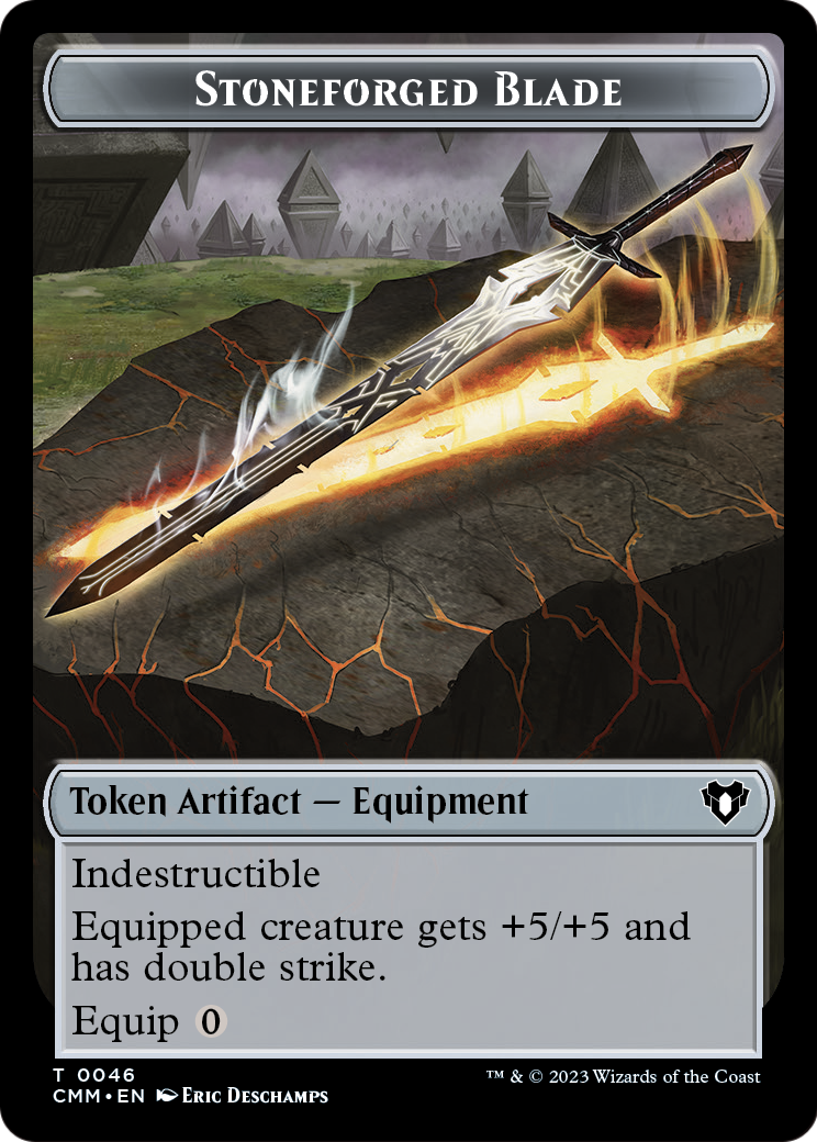Stoneforged Blade  [Commander Masters Tokens] Foil
