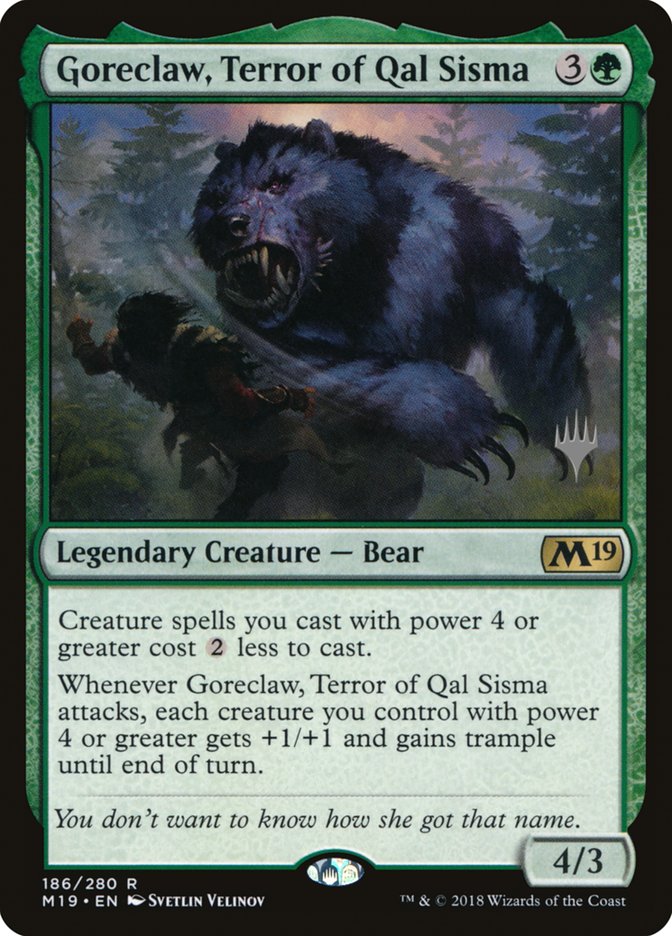 Goreclaw, Terror of Qal Sisma (Promo Pack) [Core Set 2019 Promos] Foil