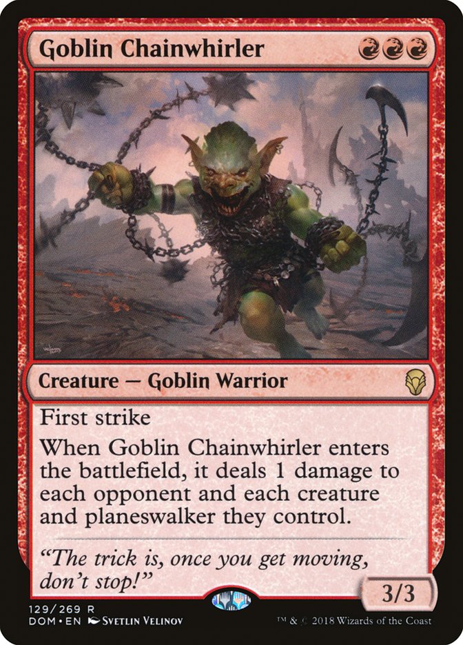 Goblin Chainwhirler [Dominaria] Foil