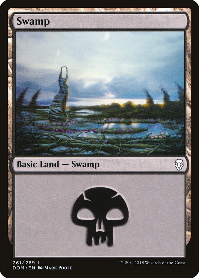Swamp (261) [Dominaria] Foil