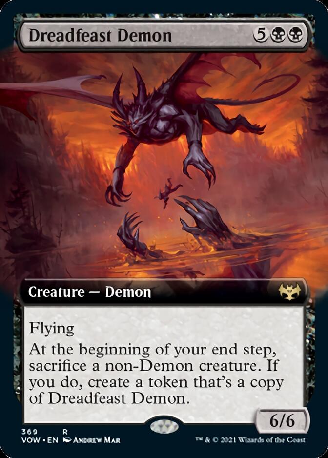 Dreadfeast Demon (Extended Art) [Innistrad: Crimson Vow] Foil