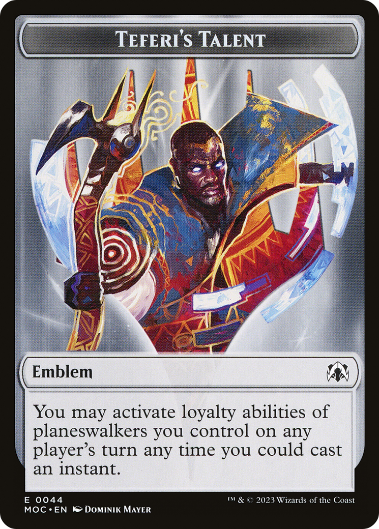 Teferi's Talent Emblem  [March of the Machine Commander Tokens]