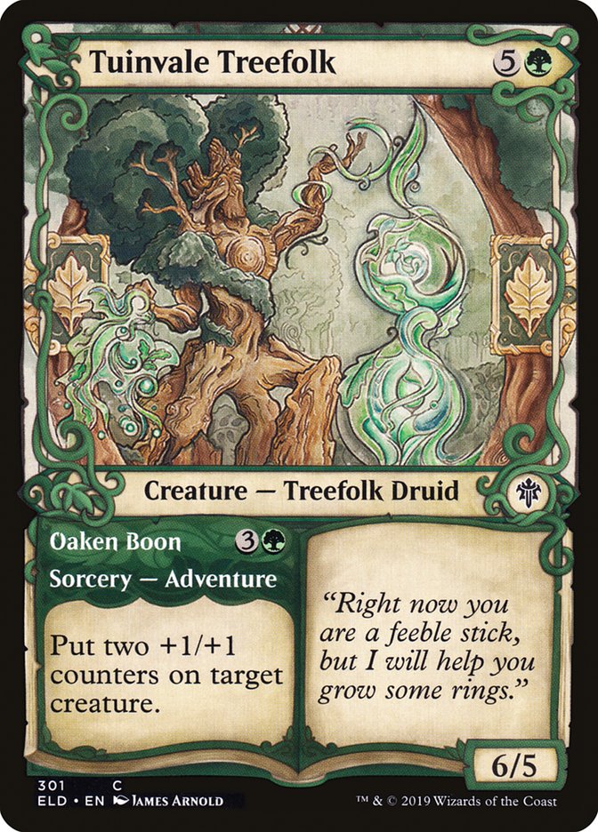 Tuinvale Treefolk // Oaken Boon (Showcase) [Throne of Eldraine] Foil