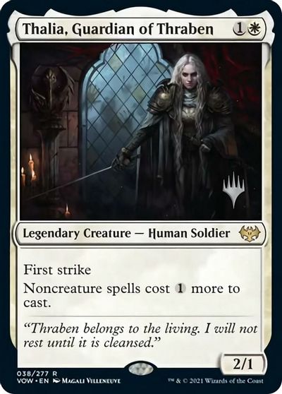 Thalia, Guardian of Thraben (Promo Pack) [Innistrad: Crimson Vow Promos] Foil