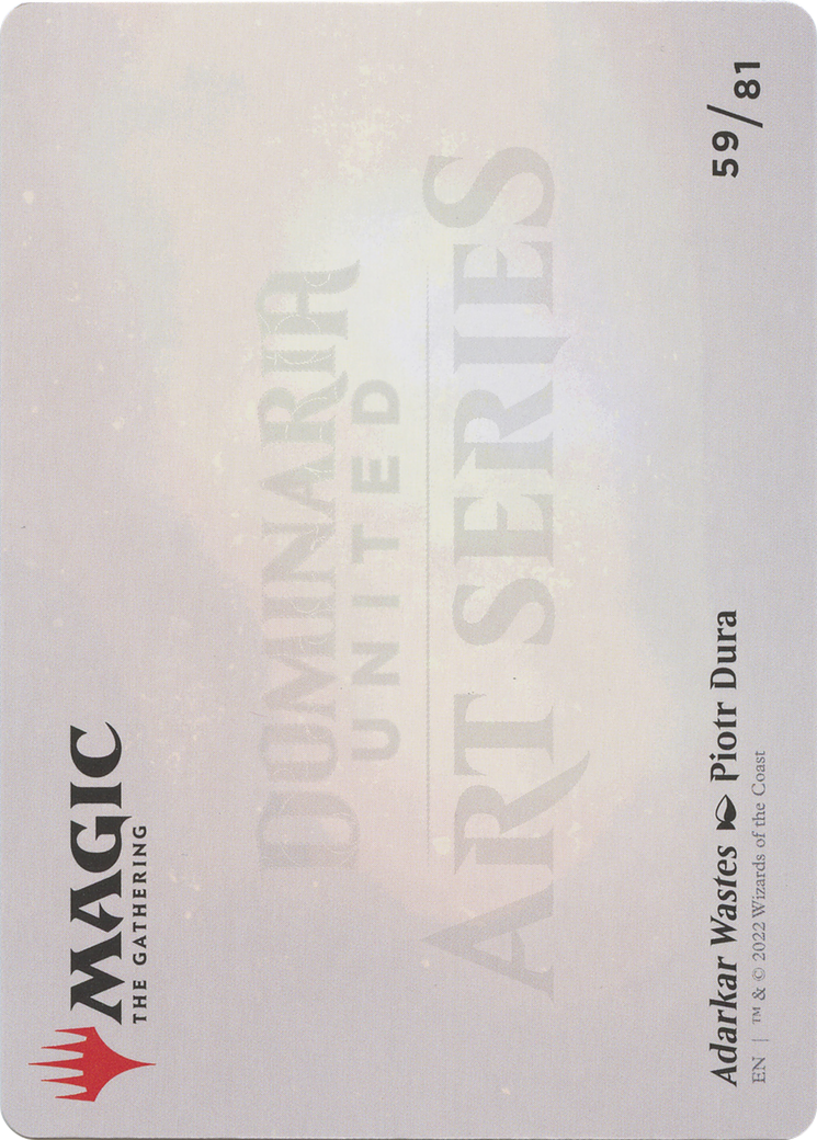 Adarkar Wastes // Adarkar Wastes  [Dominaria United Art Series] (Borderless)