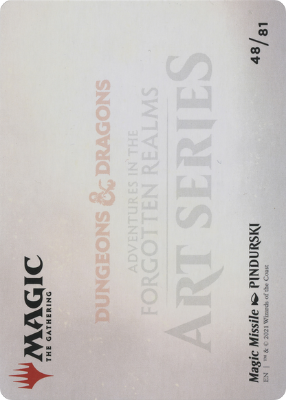 Magic Missile // Magic Missile  [Adventures in the Forgotten Realms Art Series] (Borderless) Foil
