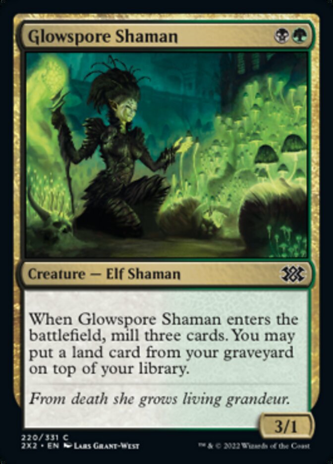 Glowspore Shaman [Double Masters 2022] Foil