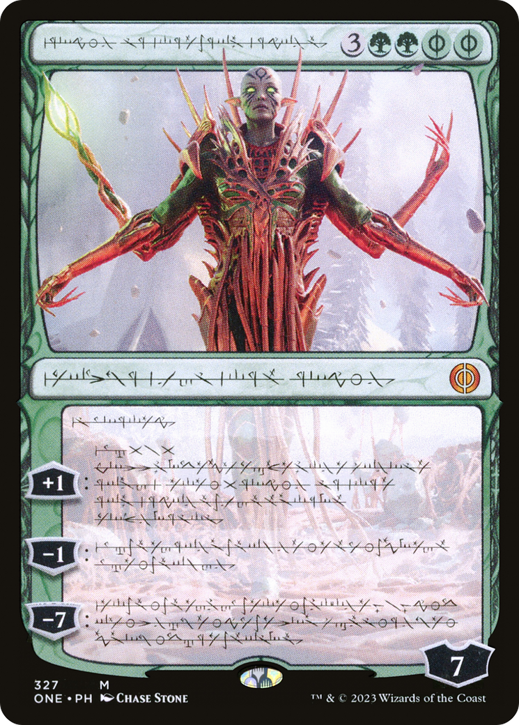 Nissa, Ascended Animist (Phyrexian) [Phyrexia: All Will Be One] Foil