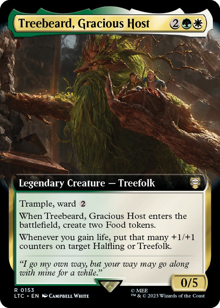 Treebeard, Gracious Host (Extended Art) [The Lord of the Rings: Tales of Middle-Earth Commander] Foil