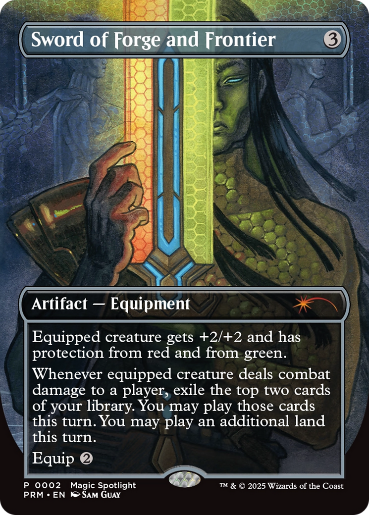 Sword of Forge and Frontier (Borderless) [Wizards Play Network 2025] Foil