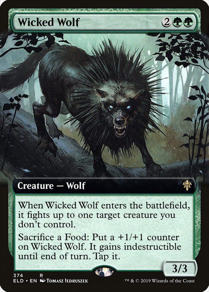 Wicked Wolf (Extended Art) [Throne of Eldraine] Foil