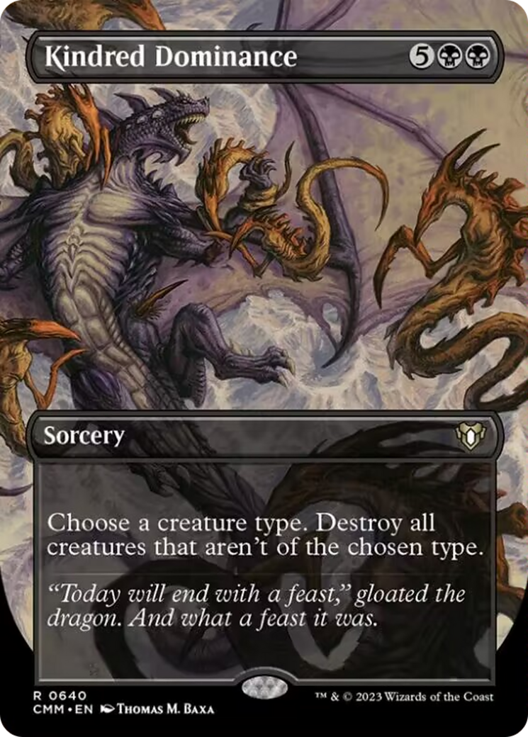 Kindred Dominance (Borderless Alternate Art) [Commander Masters] Foil