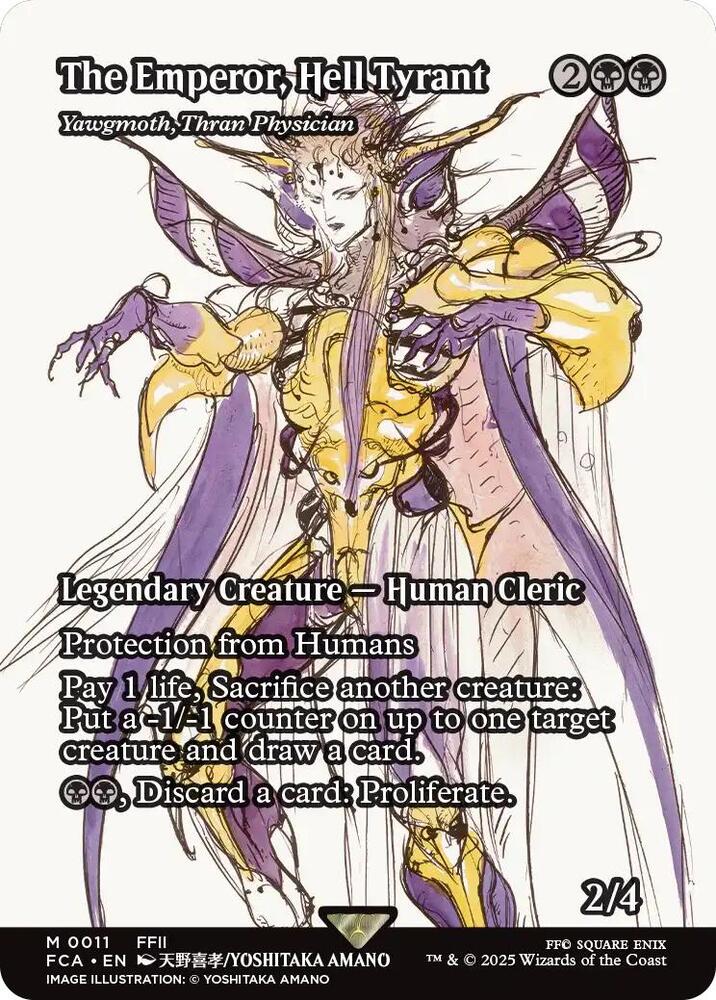 The Emperor, Hell Tyrant - Yawgmoth, Thran Physician (Showcase) [FINAL FANTASY : Through the Ages] Foil