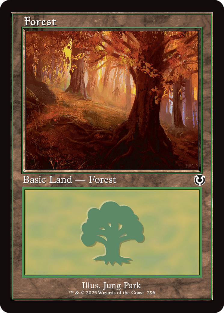Forest (296) (Retro Frame) [Innistrad Remastered] Foil