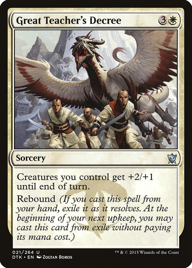 Great Teacher's Decree [Dragons of Tarkir] Foil