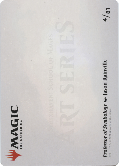 Professor of Symbology // Professor of Symbology  [Strixhaven Art Series] (Borderless) Foil