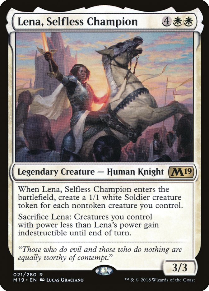 Lena, Selfless Champion [Core Set 2019] Foil