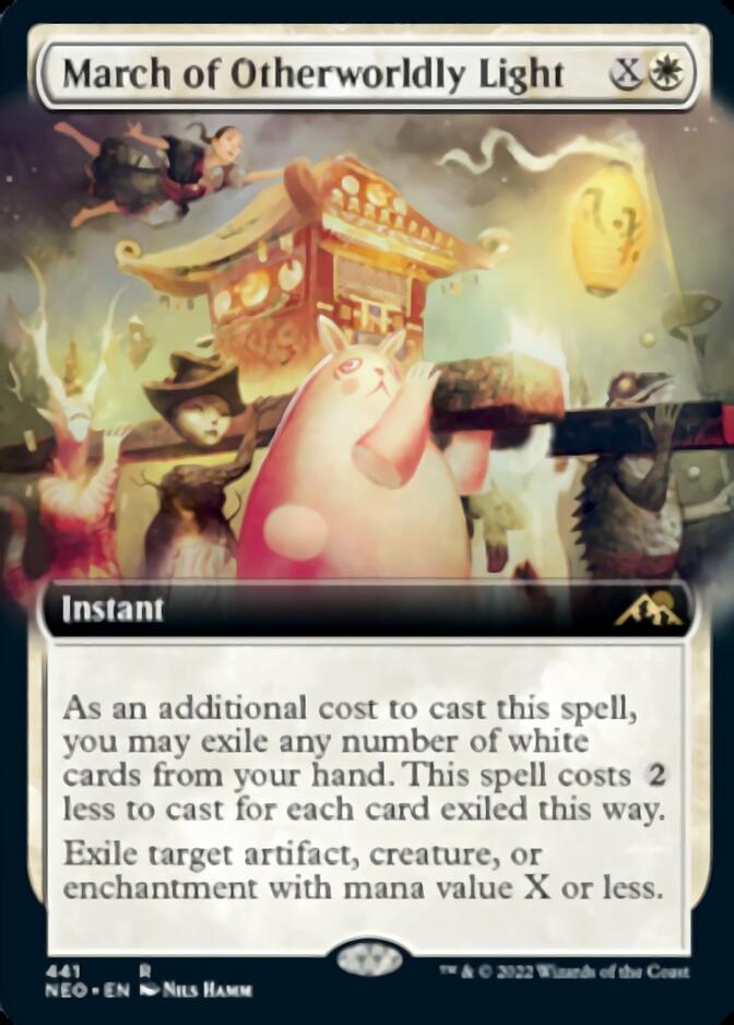 March of Otherworldly Light (Extended Art) [Kamigawa: Neon Dynasty] Foil