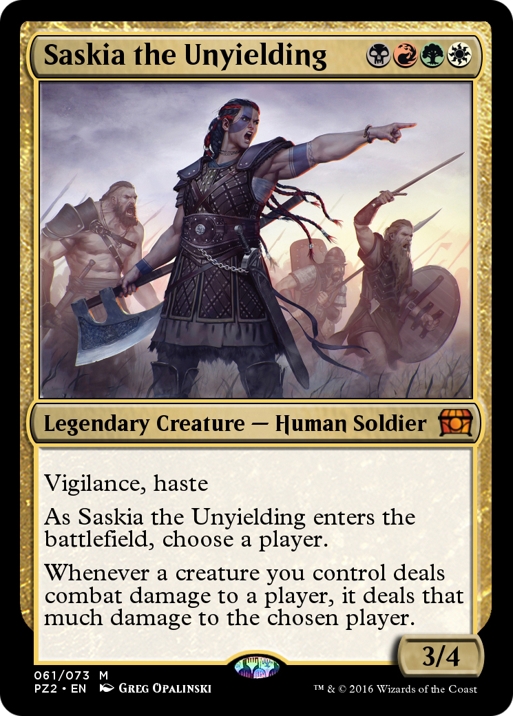 Saskia the Unyielding  [Treasure Chest] Foil
