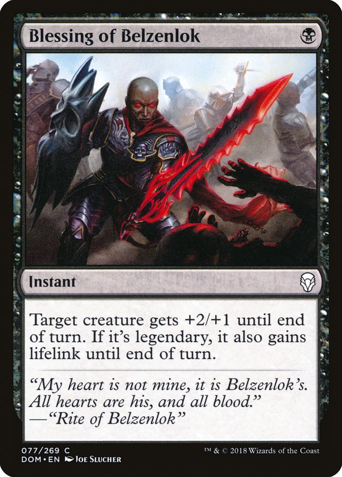 Blessing of Belzenlok [Dominaria] Foil