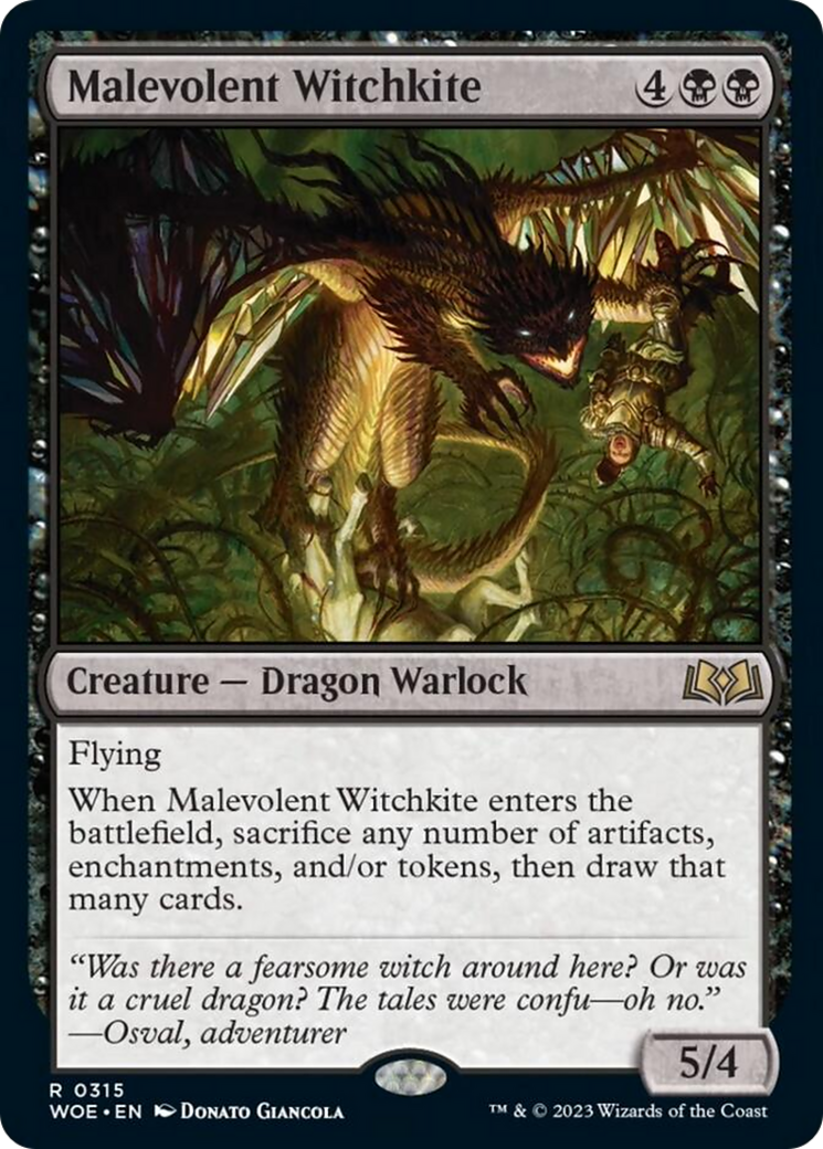 Malevolent Witchkite [Wilds of Eldraine] Foil