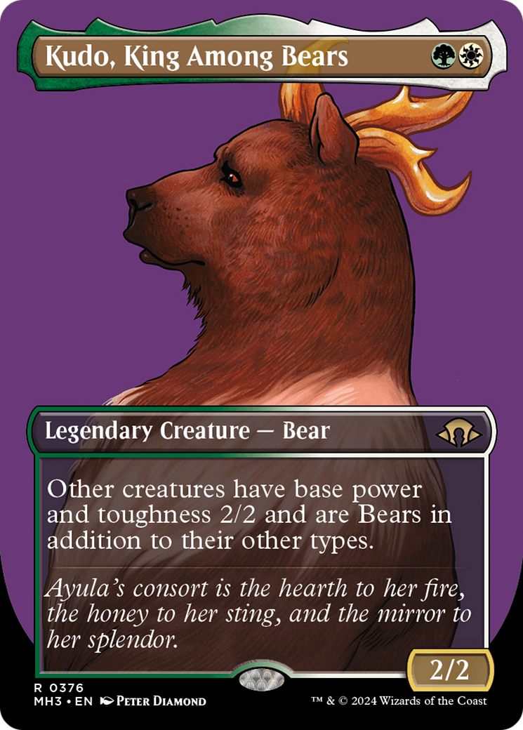 Kudo, King Among Bears (Borderless) [Modern Horizons 3] Foil