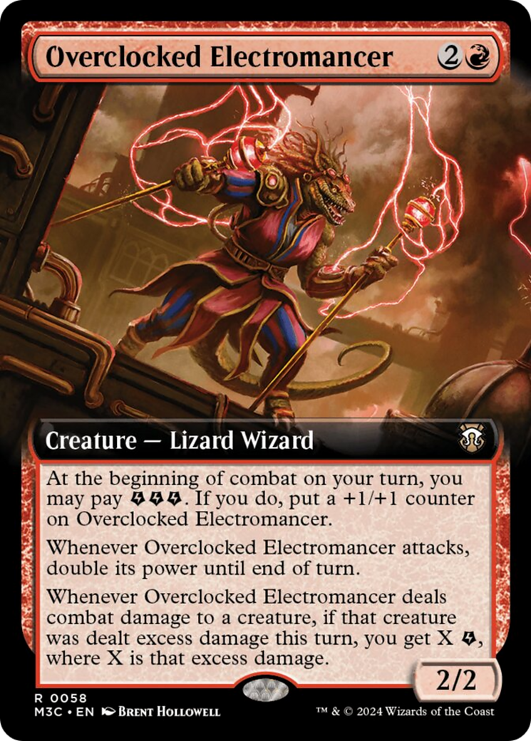 Overclocked Electromancer (Extended Art) [Modern Horizons 3 Commander] Foil