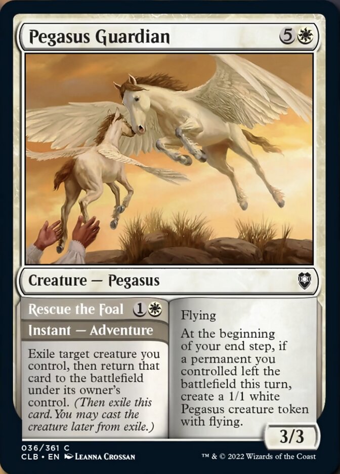Pegasus Guardian // Rescue the Foal [Commander Legends: Battle for Baldur's Gate] Foil