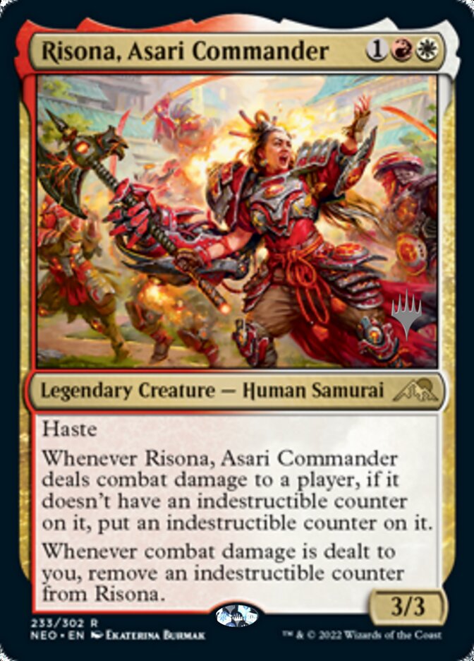 Risona, Asari Commander (Promo Pack) [Kamigawa: Neon Dynasty Promos] Foil