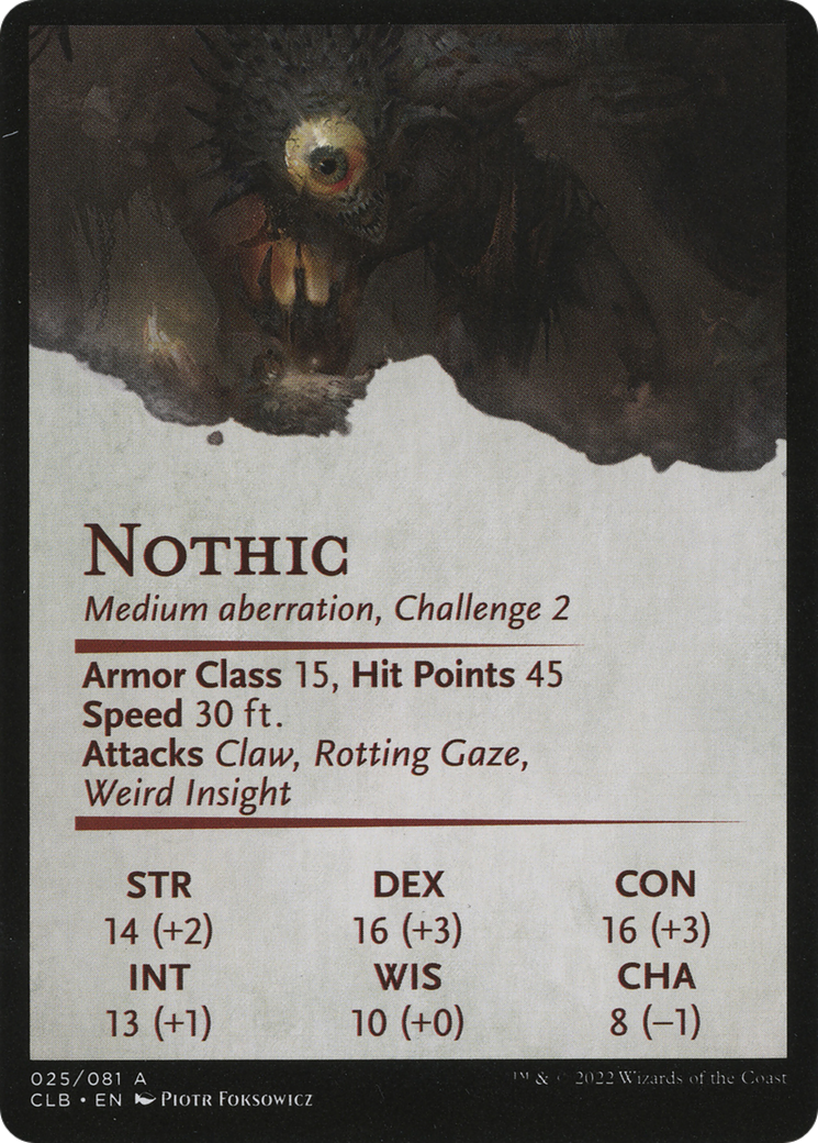 Nothic // Nothic  [Battle for Baldur's Gate Art Series] (Borderless)