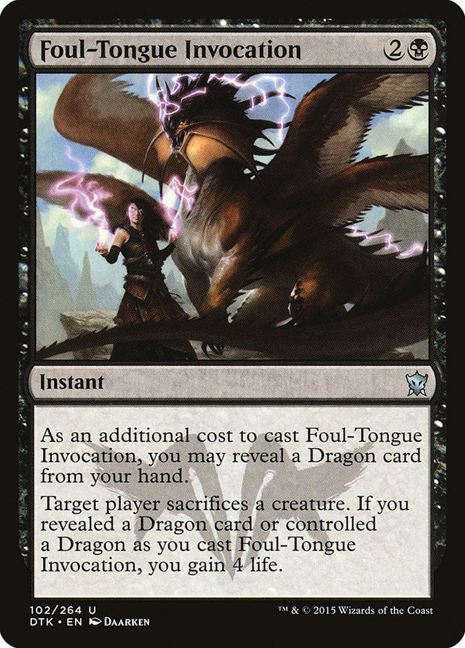 Foul-Tongue Invocation [Dragons of Tarkir] Foil
